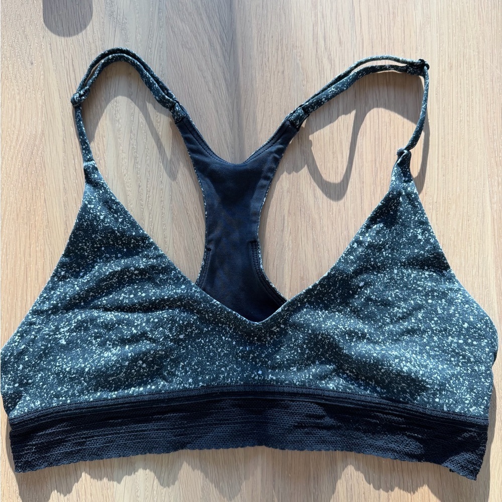 Lululemon Athletica Black Speckled Sports Bra
